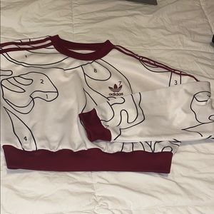 Adidas cropped crew neck